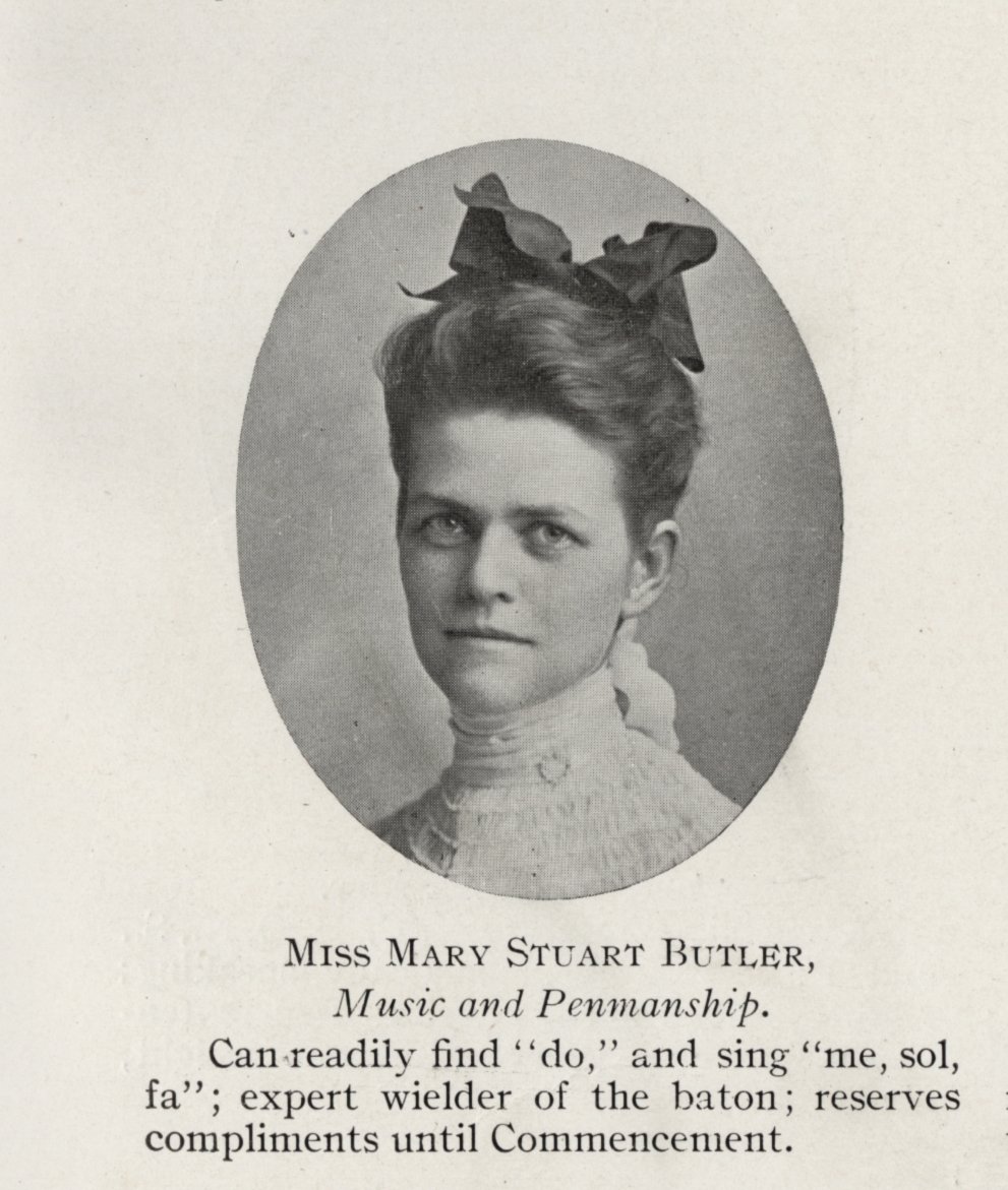 UnivArchives's tweet photo. #txst history: Mary Stuart Butler taught music for 39 years (1903-1942). A club of “talented and gifted singers” was named for her by 1927. #First17 https://t.co/EkJW4Z3iAm