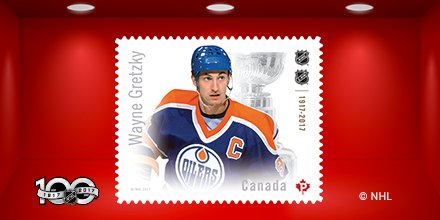 canadapostcorp's tweet photo. This week's #TriviaTuesday is about #TheGreatOne, #WayneGretzky! #UltimateSix #LetsGoOilers https://t.co/7v31OZbz9L