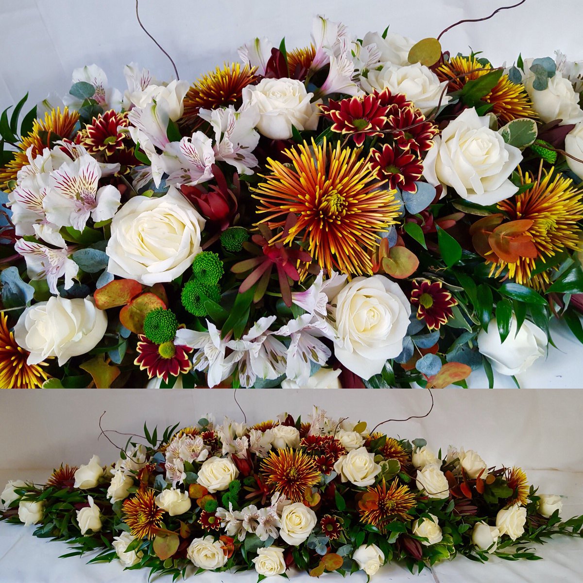 MyLastGoodbyeGB's tweet photo. #handmade #Autumn #flowers #funeral #bespoke #casketspray https://t.co/uSj5bYYDBO