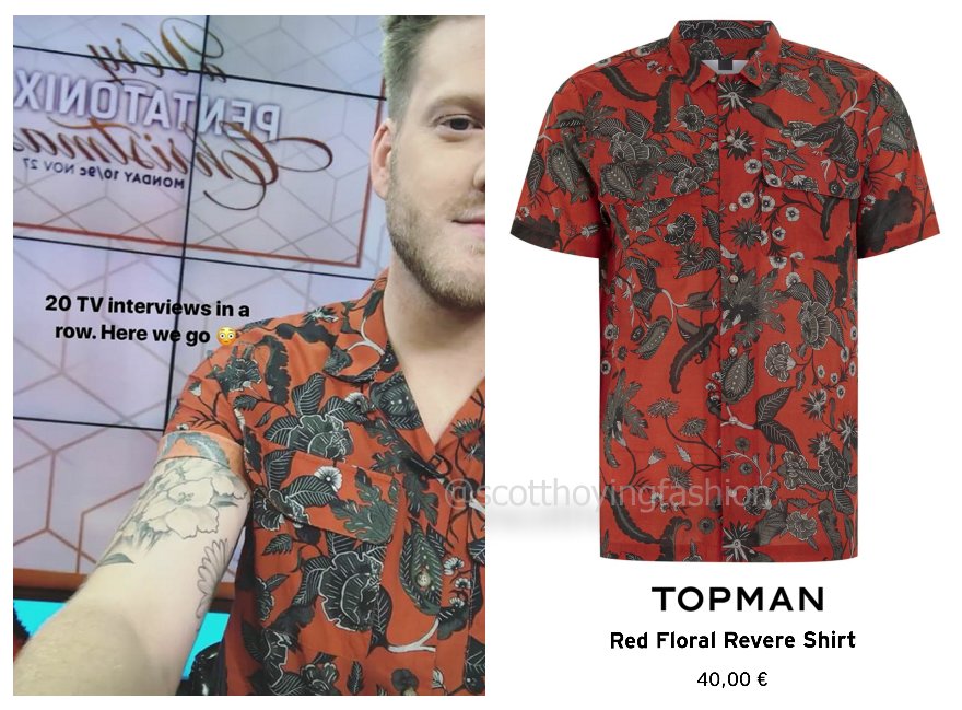 SHFashion17's tweet photo. Christmas is around the corner!  🎄 Scotty looks ready for an interview marathon in this @Topman floral shirt. 🏵🍁 #AVeryPentatonixChristmas #scotthoyingfashion https://t.co/N92uB9DuIl