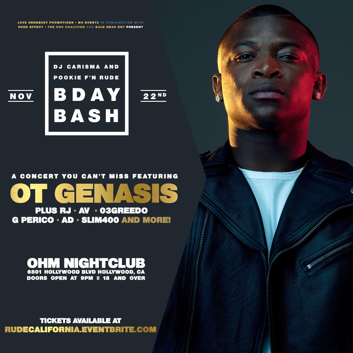 M4Eventz's tweet photo. 2mo Nite at Ohm Nightclub DJ Carisma &amp; Pookie F'n Rude Bday Bash with O.T. Genasis RJ Compton AV #iitsAD G Perico 03Greedo Slim 400 @PomonaDrey &amp; a whole lot more we can't announce!  Dis will be EPIC! > GET YOUR TICKETS NOW avoid the line &amp; higher price -->https://t.co/rGX9wRCI4P https://t.co/7BVGJFHwrX