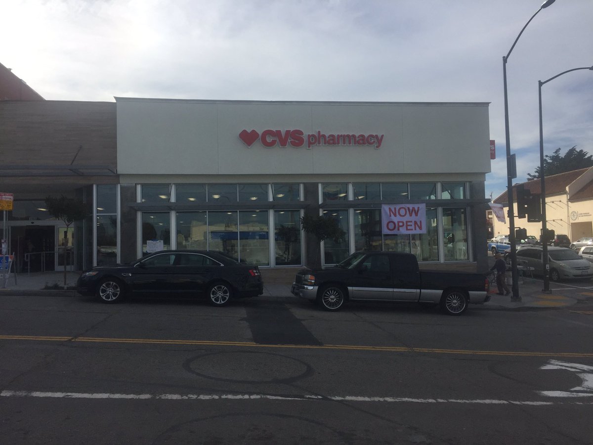 D2Stanton's tweet photo. Come check out the newest CVS in San Francisco!!Store 5131 is officially open today. Store Manager Justin and Pharmacy Manager Quan and team are ready to serve the community. Awesome views of the ocean and the Golden Gate Bridge. https://t.co/W0y2a6r0uh
