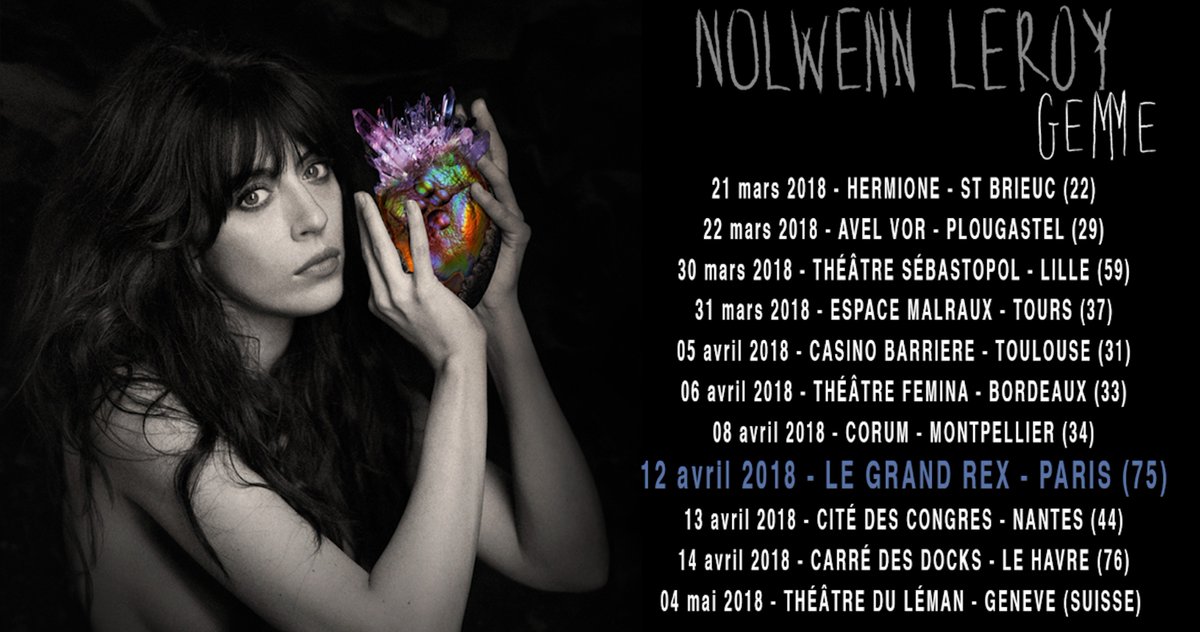 Hâte de vous retrouver sur la route en 2018🙏🏼😍💎🌈 #gemmetour #concert @ZouaveProd