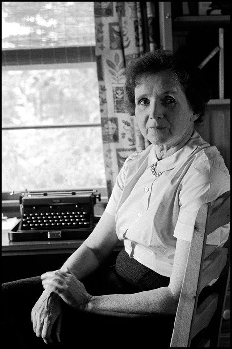 Rachel Carson and her typewriter, by Erich Hartmann, 1962.