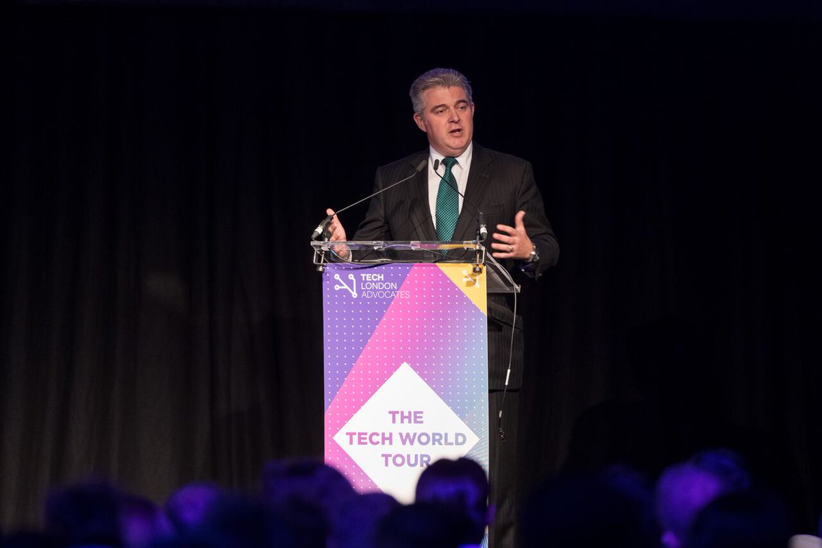 TechLondonAdv's tweet photo. The Minister for Immigration @BrandonLewis addressed the global #tech community at the #TechWorldTour last week, discussing the plans to bring top talent to the UK. https://t.co/7Z0QvCCCmr