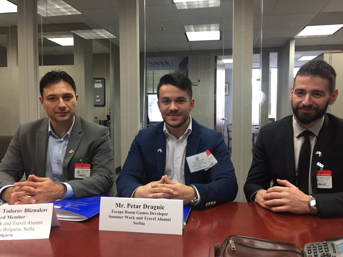 SWTAlumniSerbia's tweet photo. Our #IVLP participants visited the U.S. Department of State and discussed about the future of Summer Work and Travel program and the importance of SWT Alumnis #SWT https://t.co/ulXpDWirEG