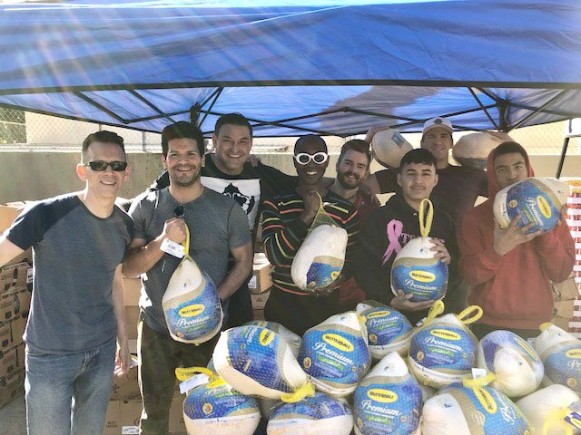 SagivRosano's tweet photo. Rosano Partners giving back to the community. 

A big shout out to @Ianwhitman, Donald Monroe, Cory Smith, and Isaac Monarrez. They worked together and gave away over 600 Turkeys at the Weingart East Los Angeles YMCA.

#rosanopartners #thanksgiving #turkeys #teamwork https://t.co/f87iiZzRb5
