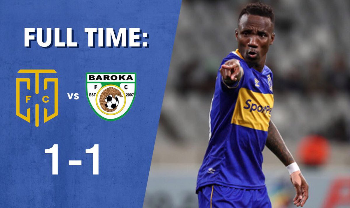 CapeTownCityFC's tweet photo. FT: 🔵 CTCFC 1-1 Baroka

Yet another exciting #CTCFC performance at home! It ends 1-1 with Craig Martin getting his first goal in PSL football! 
#iamCityFC https://t.co/6cDJfBhUkX