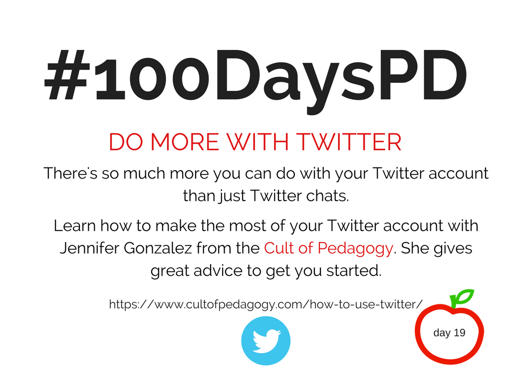 pdtalk47's tweet photo. And even more to do with Twitter...
#ThisIsMyPD #100DaysPD #sd47PD @cultofpedagogy https://t.co/GgTj3n5rhA https://t.co/svWPTrIN2v