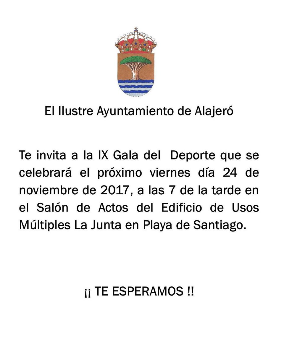 UD_Alajero's tweet photo. Te esperamos!! https://t.co/3j4FZTNfpH