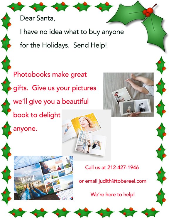JudithGeorge's tweet photo. Looking for a great Holiday present?  Let me create your photo book! judith at https://t.co/fviYwLYXqi  #XmasGifts #holidaygifts #photobook #tobereel https://t.co/ns2MBFr2Wj