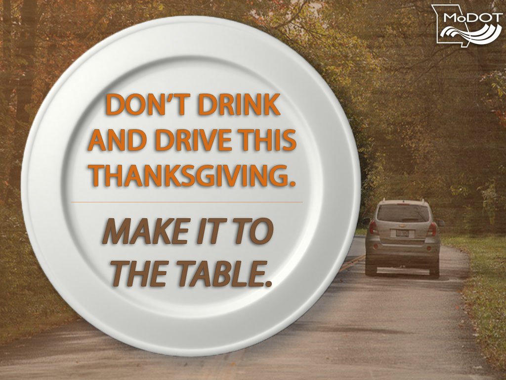 MoDOT's tweet photo. Thanksgiving Eve has become one of the most dangerous nights of the year for traveling. #DriveSafe this #ThanksgivingWeek, and make it to the table. https://t.co/YI2LA38dzT