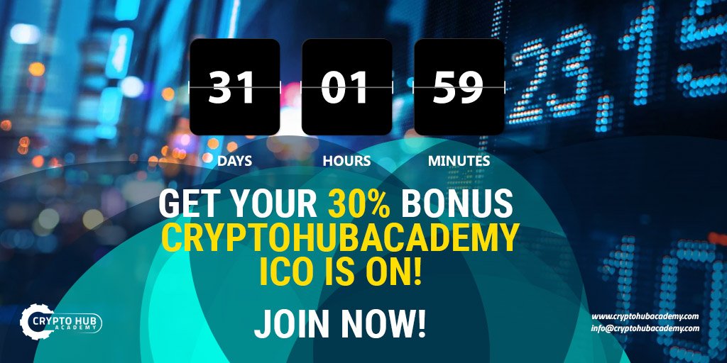 cryptohbacademy's tweet photo. Get your 30% BONUS by joining CryptHubAcademy ICO! Read more on https://t.co/MNrI8MdvV1 @cryptohbacademy #CHA #blockchain #ethereum #smartcontracts #learnmore #howtoico #icobonus #cryptohubacademy https://t.co/MNSiWgKDWZ