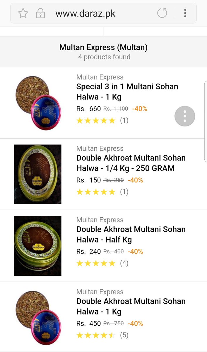multan_express's tweet photo. Flat 40% off.
Save even more on Multan Express's Multani Sohan Halwa this #DarazblackFriday17 with various payment partners on #DarazPK
For order: https://t.co/mndbKavzI8
#Jazzcash
#Easypay
#Pakistan 
#Islamabad
#Karachi
#Lahore
#Peshawar
#Quetta
#NationalT20Cup
#VEONBlackFriday https://t.co/qOf8ol2iKw