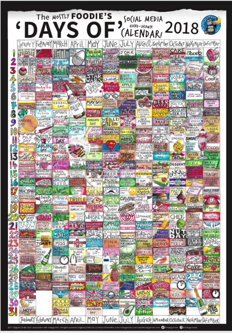 mylegoman's tweet photo. Have you entered the prize draw to win a mylegoman social media calendar? 365 foodie days to be celebrated....... https://t.co/RbQZleVD9b @clandestinecake https://t.co/DqJF6vdH1I