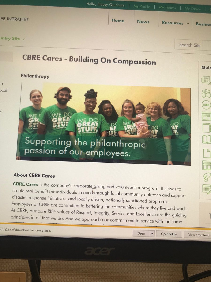 squiriconi's tweet photo. So proud of @CBREMemphisCOE and our Community Involvement Committee. They are pictured on @CBRECares webpage. Thank you for supporting our community #WeDoGreatStuff #EmployeeAdvantage @kellifly https://t.co/iLRySSn9XY