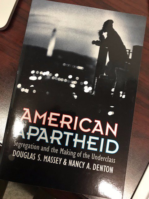 S_L_Alexander's tweet photo. Looking forward to today's discussion on Douglas Massey &amp; Nancy Denton’s American Apartheid in #AAAS801 #AAASKU https://t.co/E6LDiLMkHN