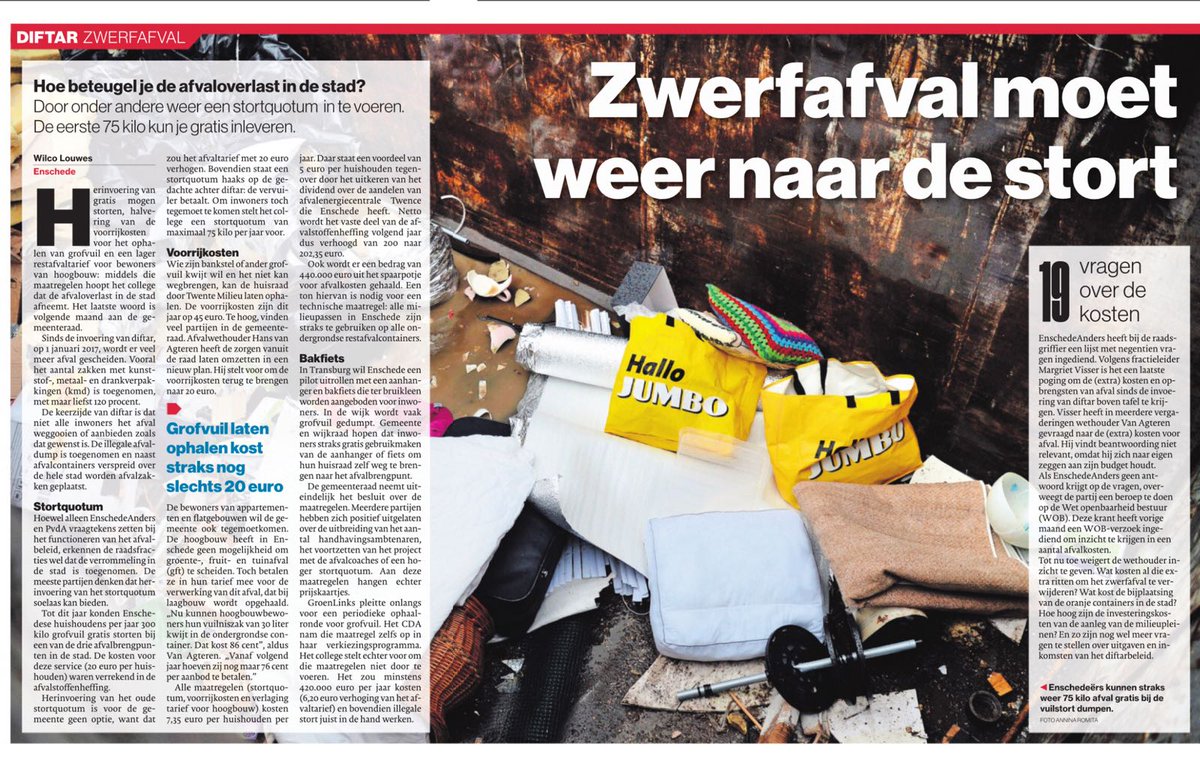 EnschedeAnders's tweet photo. #EnschedeAnders, kritisch als het om #Diftar gaat, vasthoudend als het om regels en transparantie gaat. https://t.co/KxZVu3Xtd1