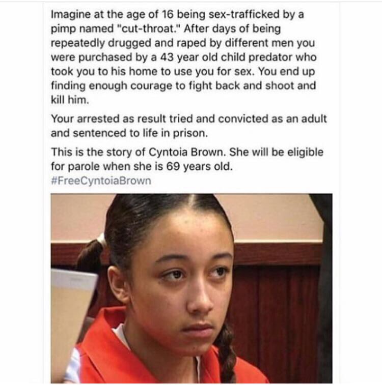 raggatwinz's tweet photo. THIS IS A SERIOUS INJUSTICE , HOW THE HELL IS THIS HAPPENING , BEYOND BELIEVE #SOSAD #SHARE #SHARE #FreeCyntoiaBrown NOW!! https://t.co/Nycr5IhnLn