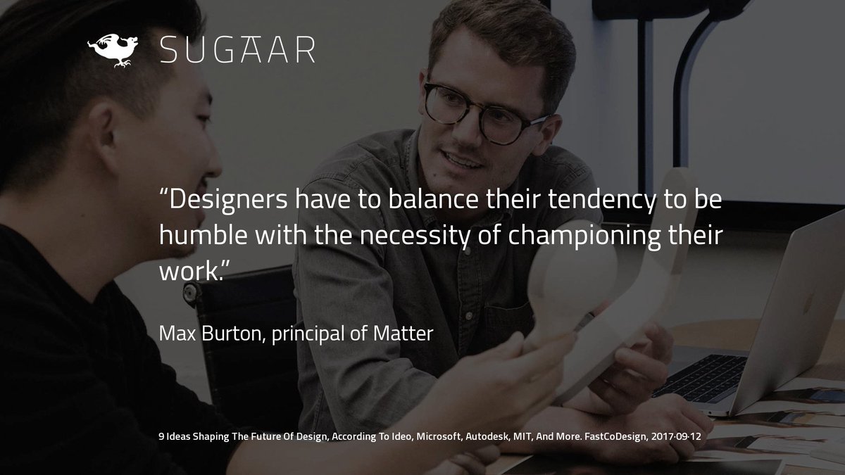 carlosalonsop's tweet photo. Ideas Shaping The Future Of Design:
8. Designers Won’t Be Humble https://t.co/SdSod5Hwq0 #design #sugaarthinking #biDweek17 #bidweek2017 https://t.co/lWUmQ0MLhE