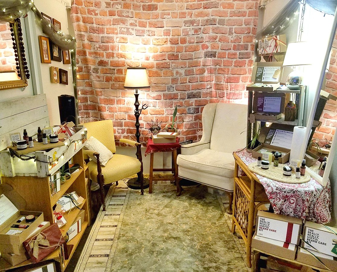 OrganicBeardSup's tweet photo. A few weeks ago, we announced we were opening our very first pop up shop. What we didn't mention is we were actually building a pop up living room 🛋 https://t.co/vBwMOQ2nmy https://t.co/P9asvbeuJC