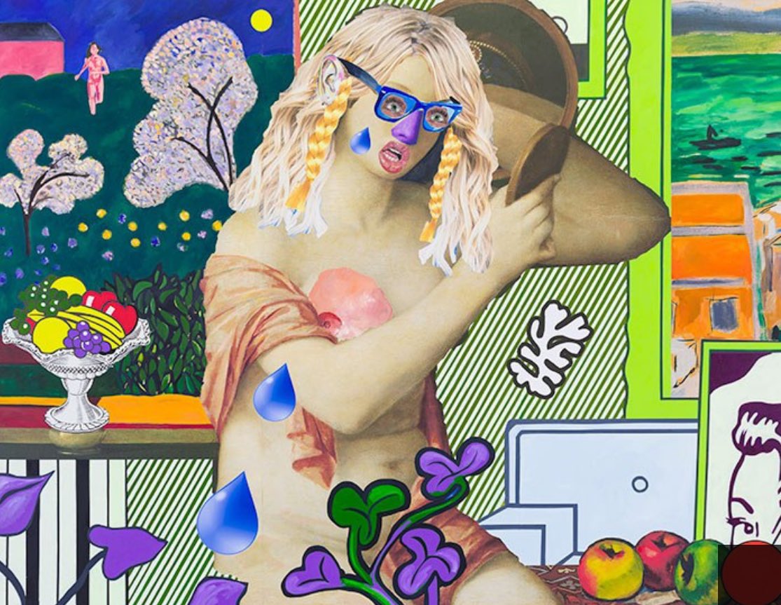 NYTastes's tweet photo. Woman at her Toilette, 2017 by Allison Zuckerman @RubellMiami exhibition "Stranger in Paradise," opening for AB/MB Dec 6 #rubellcollection #allisonzuckerman #art #artbasel https://t.co/s7KXJWcWIt