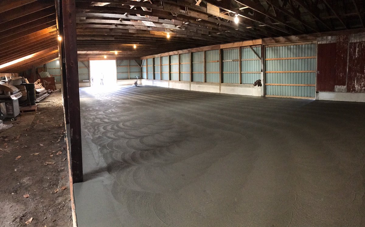 DairyMuseum's tweet photo. Exciting day as we prepare for the upcoming launch of the Co-operative Education Centre (CEC) @ the Gay Lea Dairy Museum! Concrete being poured as we convert shed into a multi-use space/hall. Much more to come! @GayLeaFoodsCoop @gayleamembers @ontariocoops @CoopsCanada @icacoop https://t.co/06CD5iLWda