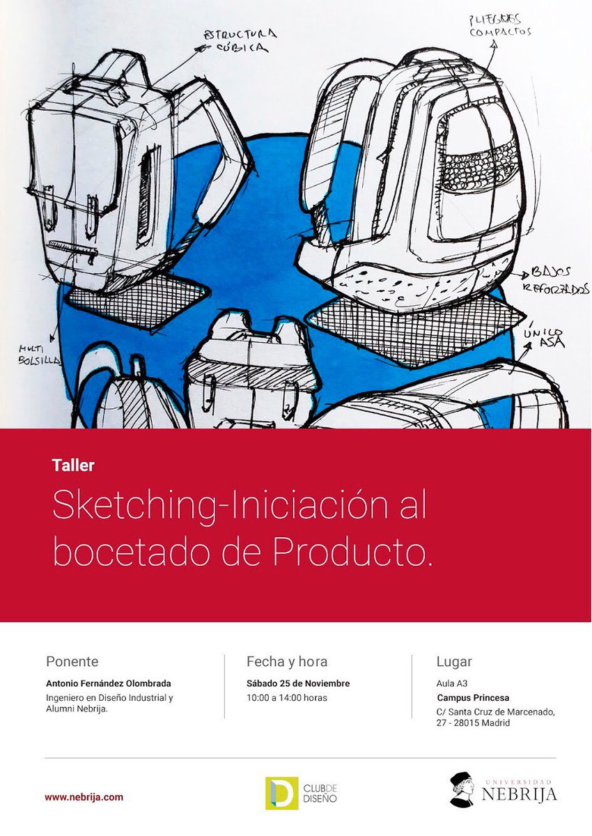 cd_nebrija's tweet photo. En Club de Diseño @Nebrija seguimos con la actividad #formativa. En esta ocasión, un #taller de #Sketching a cargo de Antonio Fernández Olombrada, Alumni Nebrija.
En @cd_nebrija también apostamos por el #talento interno. https://t.co/8o8yC4QPUX