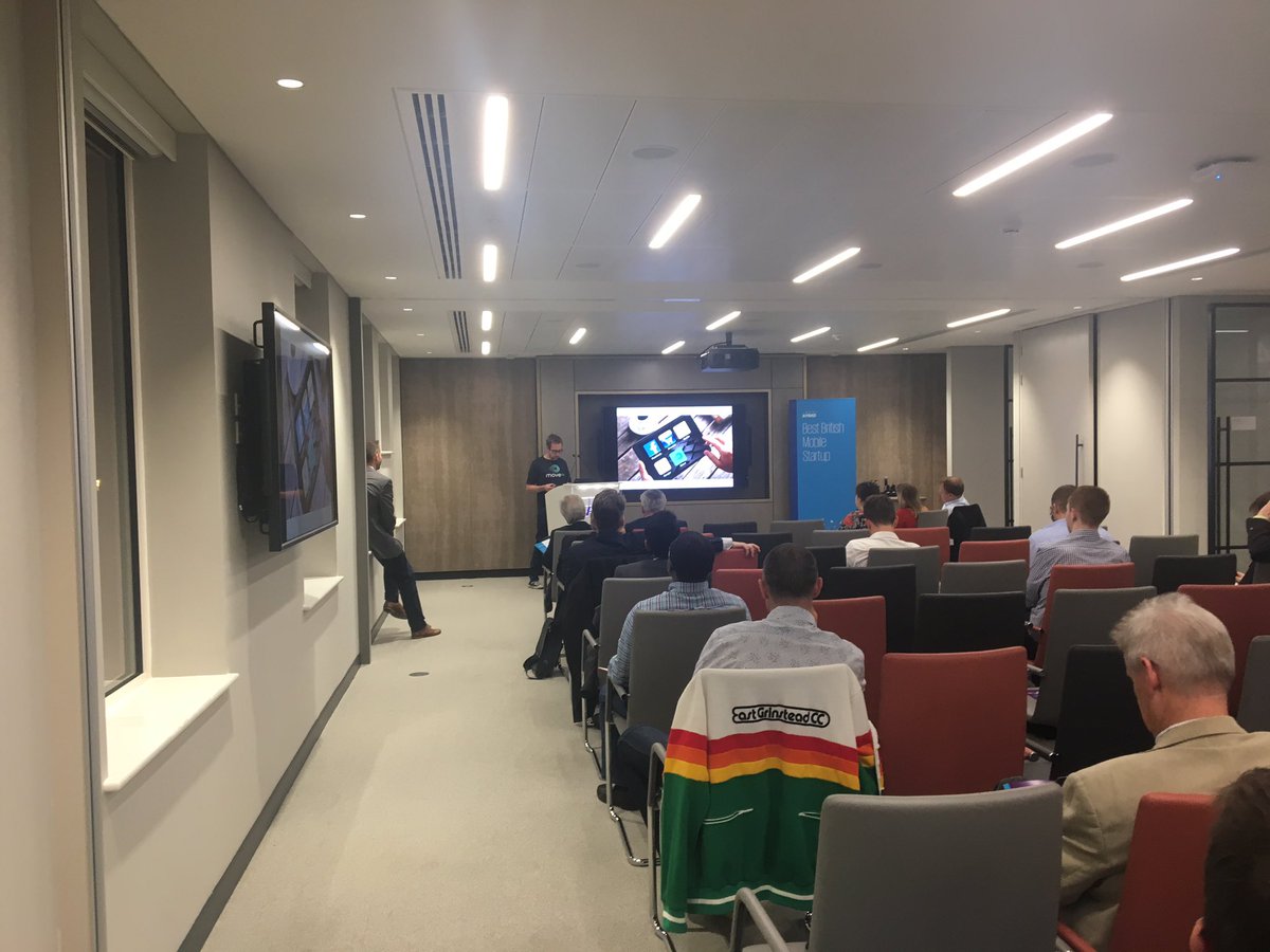 riseup_startup's tweet photo. Great pitch by @MoveGB at #BestBritishMobileStartup - taking away the friction from doing exercise! https://t.co/QNud3AWF3n