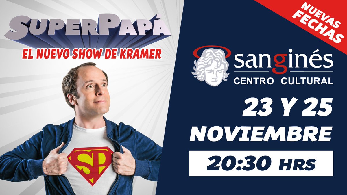 StefanKramerS's tweet photo. Tengo 2 entradas para el Jueves 23 y 2 entradas para el sábado 25 en el Teatro San Ginés. ¿Quién dijo yo?  Dale retweet y participa. 
#KramerSuperpapa https://t.co/1PVpT6jina