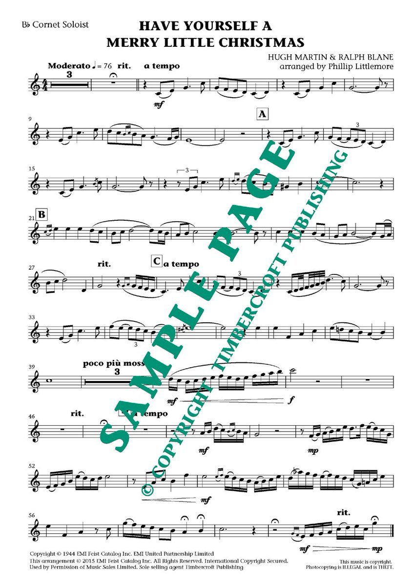 Timbercroft's tweet image. Still looking for a new cornet solo to play at your forthcoming Christmas Concerts? Look no further than @PhilLittlemore's arrangement of "Have Yourself A Merry Little Christmas", as performed by Richard Marshall and the Black Dyke Band. More info here: bit.ly/1KWERLv