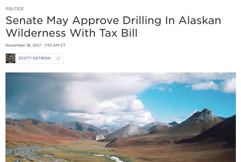 350action's tweet image. Shot: Senate tax plan gives big cuts to the 1%—but screws working families.

Shot: they want to pay for this corporate giveaway by letting Big Oil drill in the Arctic.

There's no chaser. It's all bad. 

Speak out to protect the Arctic &amp;amp; stop the #TaxScam: bit.ly/2zU38rn