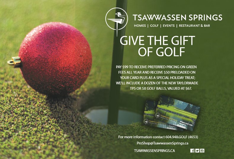 Give the golf lover in your life something special. Stop by the Pro shop today to purchase! 

#southdelta #holidayshopping #golf