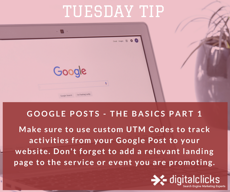DigitalClicks's tweet photo. Tuesday Tip from Digital Clicks. Google Posts - The Basics. Part 1
#googleposts #tuesdaytip #dcmtip #digitalclicks https://t.co/zMAMvB6Xzc