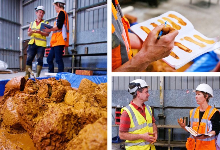 UCLEnterprise's tweet photo. Our @ProvostUCL awards third commendation to @SladeSchool's Jo Valley &amp; @mccausland_onya for their work with @CoalAuthority - developing unique British earth colours! #UCLEawards #UCLHomegrown https://t.co/PAmZrtKYHD
