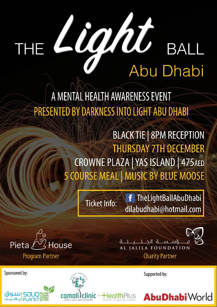 lightballabu's tweet photo. @Pink any chance of sending a video of support to The Light Ball Abu Dhabi to raise awareness for Mental Health in the UAE ahead of your big gig in Abu Dhabi? #ifindoubtreachout https://t.co/f14FCSRzEO