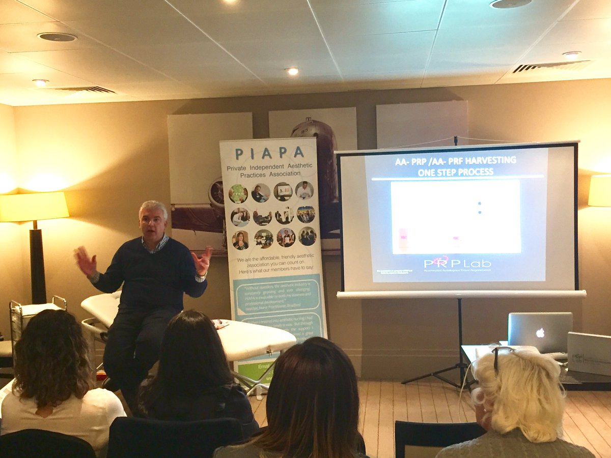 Wrapping up the evening with @PRP_Lab discussing the beneficial haling and anti-ageing affects of PRP at our PIAPA and <a href="/MedivaPharma/">💊 Mediva Pharmacy: Aesthetic Professionals</a> Nottingham meeting. #aesthetics #education #PRP