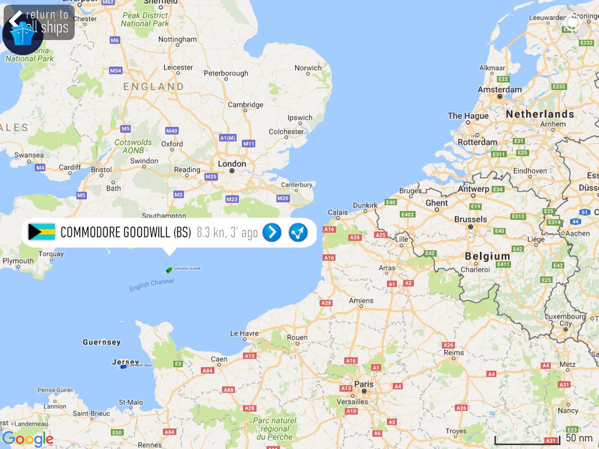 HoweGerald's tweet image. The Goodwill en route to Portsmouth making 8kts. #EngineProblems