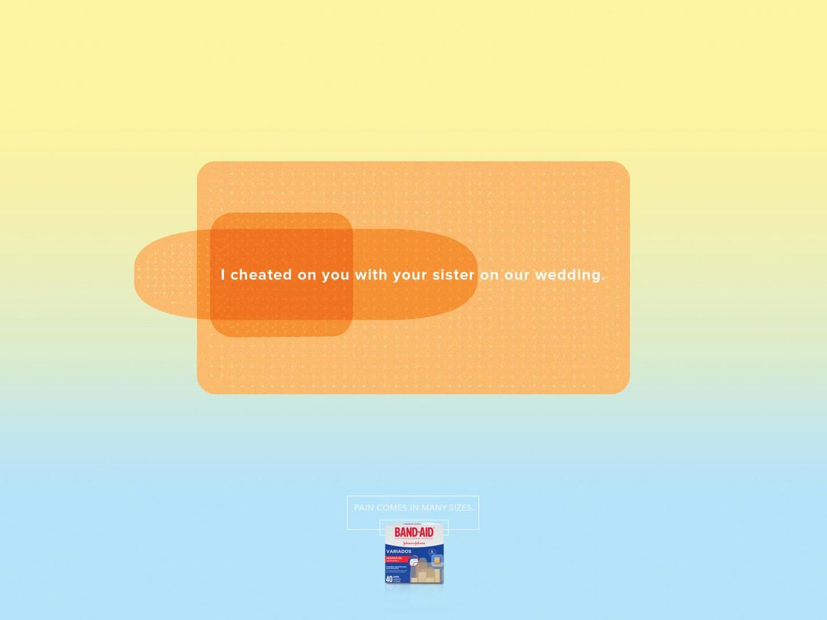 adsoftheworld's tweet photo. Take a closer look at the latest Band Aid ad by agency: JWT, Chile: Cheater  https://t.co/PufRffHA2J https://t.co/Q3glDqC46O