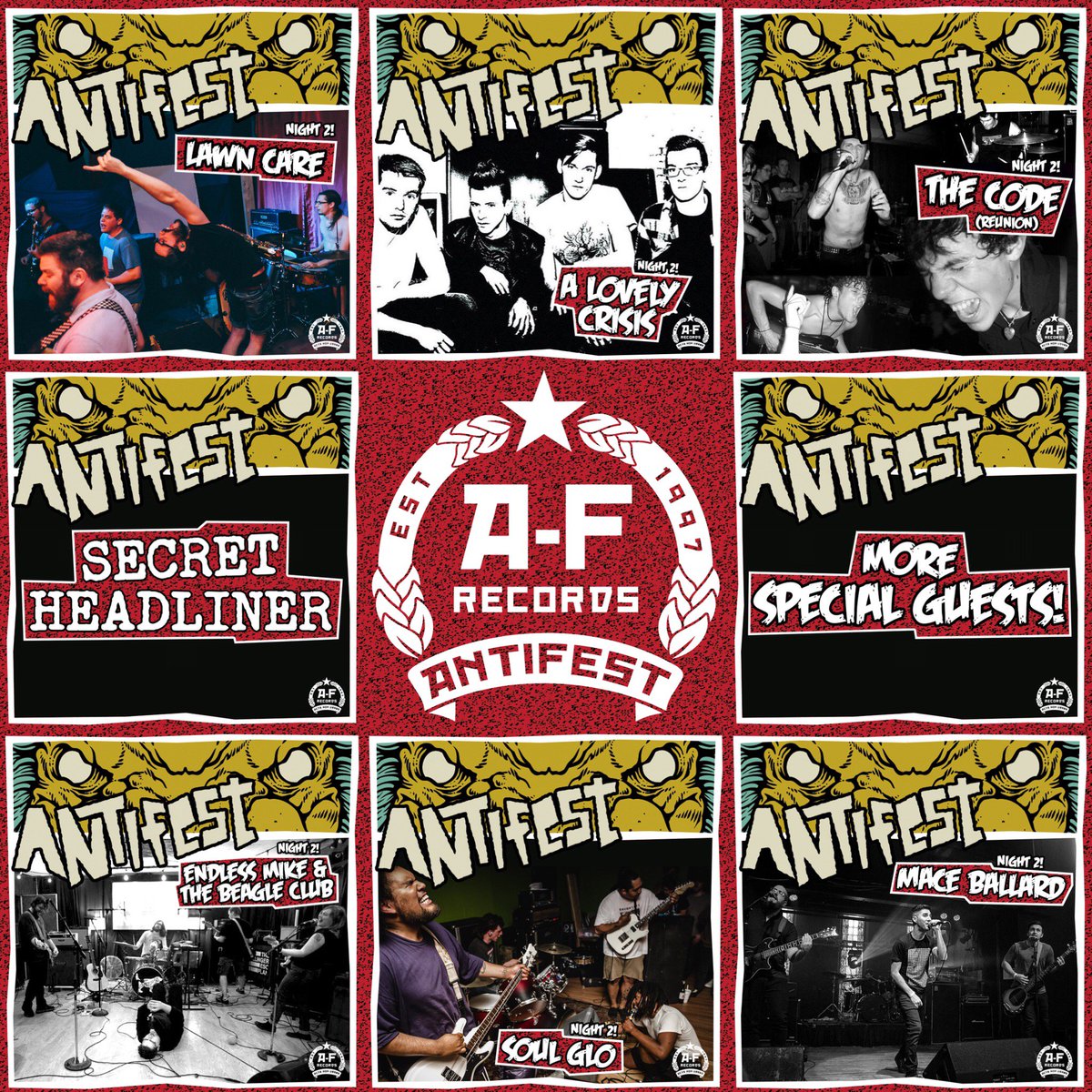 SATURDAY. ANTIFEST. NIGHT 2.
Mr. Roboto Project.
Doors at 4:00pm. All Ages.
This show is SOLD OUT, but don't let that stop you from grabbing the last of Night 1's tickets!
a-frecords.limitedrun.com/products/60292…