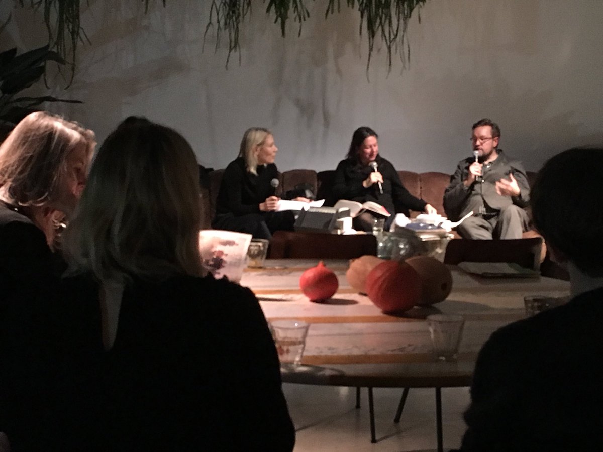 Sutton's tweet photo. At #StoreStudios with Irma Boom, Emily King &amp; Ossian Ward, launching the new limited edition covers of @Lisson_Gallery 50th publication 📖 https://t.co/4liT9csEOY