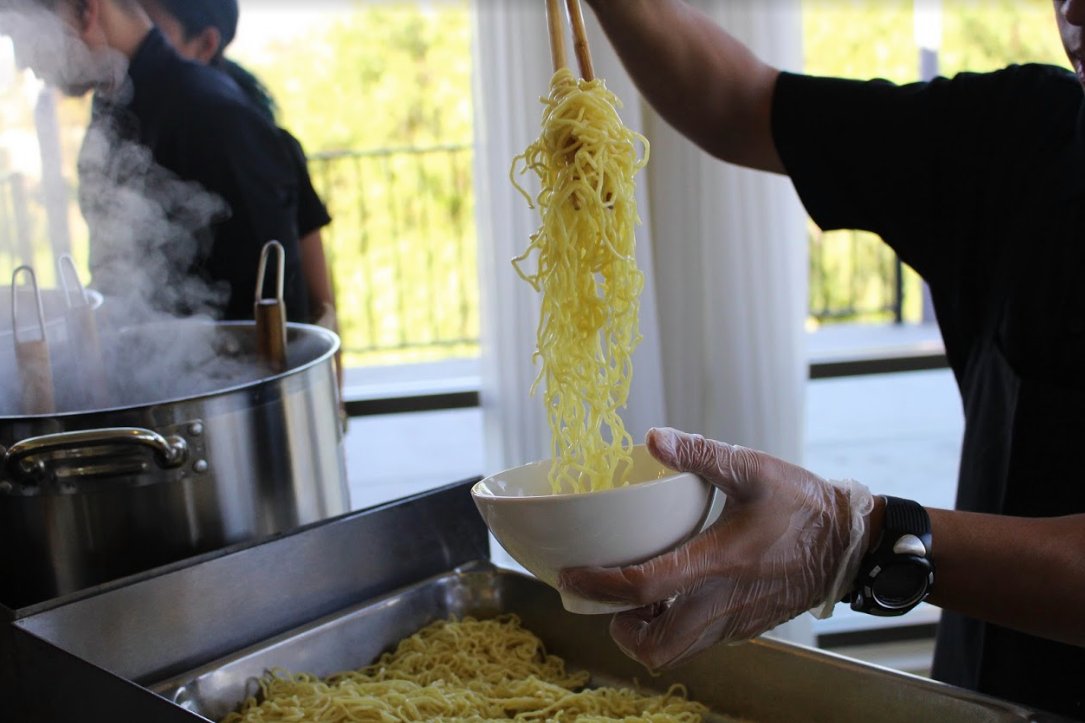 PandaCatering's tweet photo. We like our Ramen with Chashu Pork, Seasoned Egg and Corn. What do you like yours with? https://t.co/TMQ8DPrGSp
