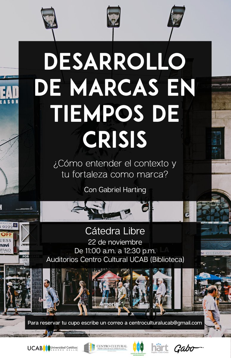 Para asistir a la cátedra libre “Desarrollo de marcas en tiempos de crisis" rellena el siguiente formulario: goo.gl/forms/15Jf3QGt…