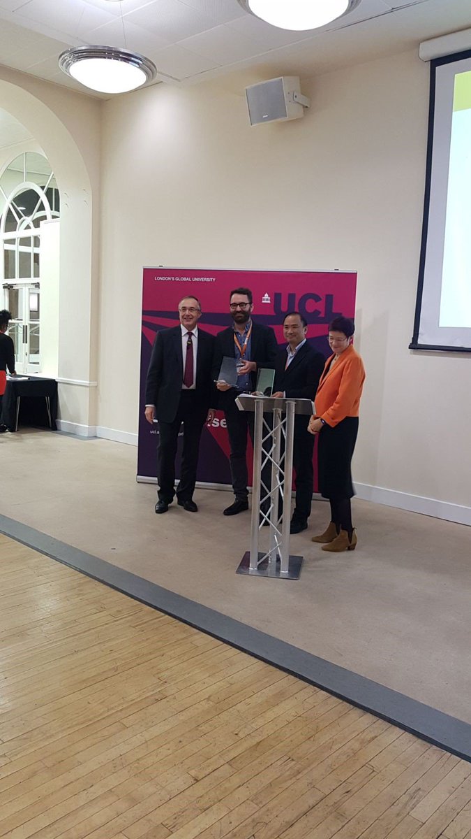 UCLEnterprise's tweet photo. Many congratulations to @UCLEngineering's Dr Kenneth Tong and Dr Robert Thompson for winning the Provost's Spirit of Enterprise Award 2017! #UCLEAwards #UCLHomegrown https://t.co/lpZElIaRmm