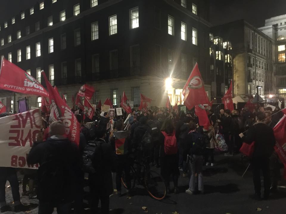 weareplanc's tweet photo. Hundreds at Senate House Strike Block! Currently blocking Holborn. Senate House on lock down. https://t.co/EYaSpmDVJw