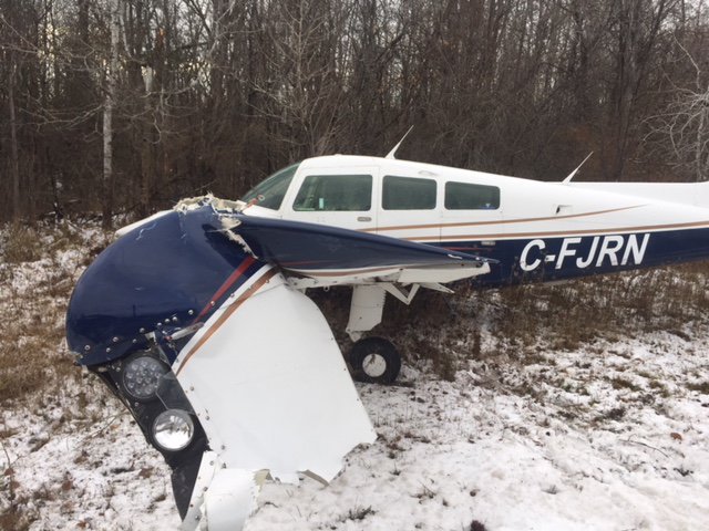 OttFire's tweet photo. Carling/Riffle Rd: 1 occupant uninjured. Firefighters remain on scene to stabilize aircraft. Additional safety measures to ensure no fuel leak present/containment. #ottnews #otttraffic #emergencylanding https://t.co/1iy1V1MOes