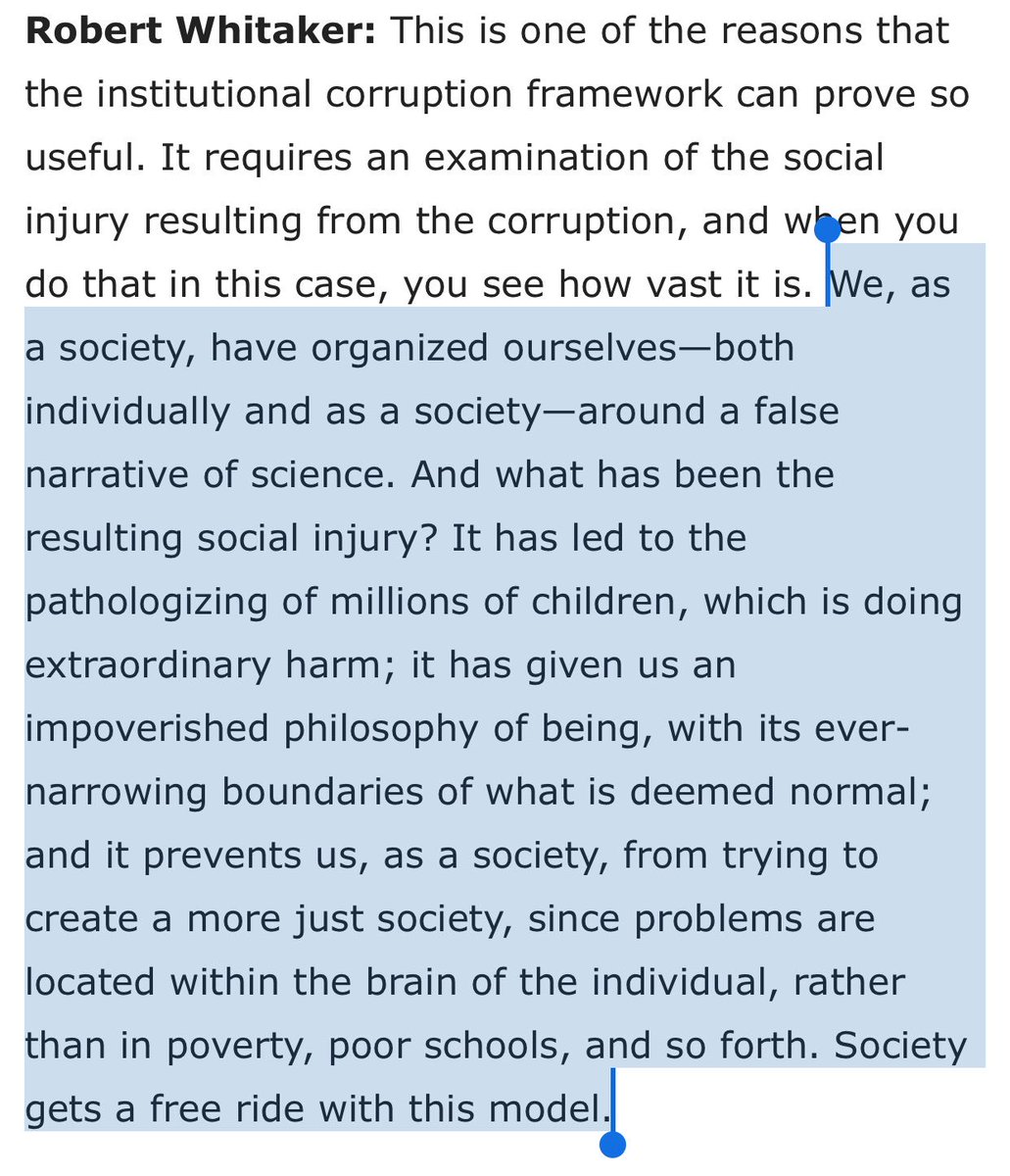 StanColemanRE's tweet photo. #Social #Injury ๐๐ผ It has led to the #pathologizing of #millions of #children, which is doing #extraordinary #harm; it has given us an impoverished philosophy of being, with its ever-narrowing boundaries of what is deemed normal; and it prevents us, as a society, from โ https://t.co/IkOYzFstvv