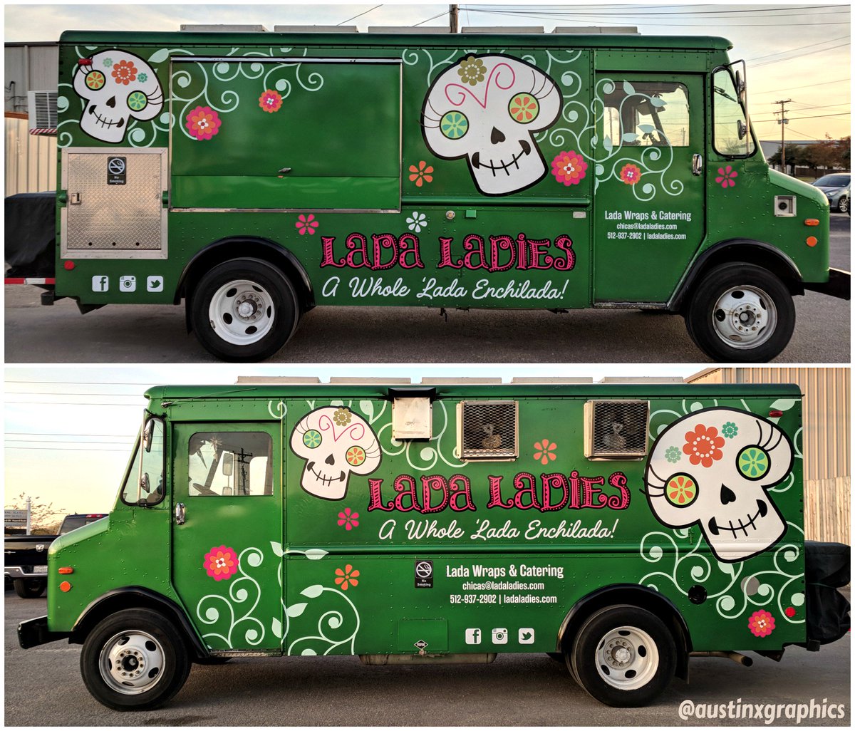 AustinXGraphics's tweet image. We cant wait to try their enchiladas! #austinxgraphics #ladaladies #foodtruck #sanantonio #yum!