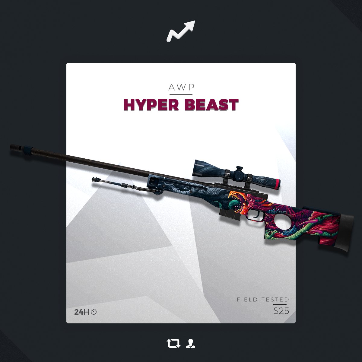 skinupgg's tweet photo. 24-HOURS AWP HYPER BEAST GIVEAWAY

NOW ON GLEAM PAGE

ENTER RIGHT NOW ⬇️ 
https://t.co/3TJdB2RjXs https://t.co/VyBqrsIPvK