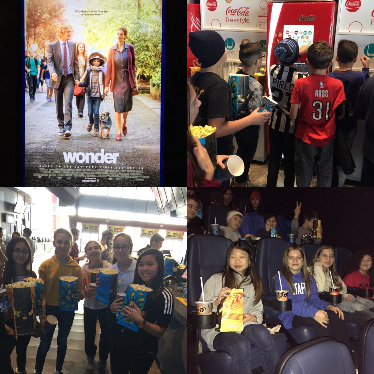 MrsColangelo's tweet photo. Grade 6’s enjoyed every minute of this much anticipated film! It did not disappoint. https://t.co/SrbXszFOMp